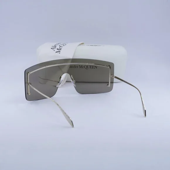 Final Price! Alexander McQueen AM0412S 002 Gold/Brown Sunglasses - Picture 7 of 11